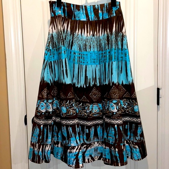 14  Tribal Western MAXI FULL SKIRT Side Zipper - Picture 14 of 15